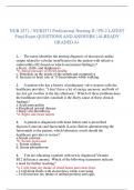 NUR 2571 / NUR2571 Professional Nursing II / PN 2 LATEST  Final Exam QUESTIONS AND ANSWERS | ALREADY  GRADED A