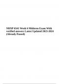 NRNP 6541 / NURS6541 Midterm Exam With verified answers Latest Updated 2023-2024 (Score A+)