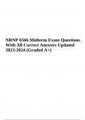 NRNP 6566 / NRNP6566 Midterm Exam Questions With Correct Answers Updated | NRNP 6566 / NRNP6566 Final Exam Questions With Correct Answers | NRNP6566 Final Exam Questions and Answers Latest Update and NRNP6566 Midterm Exam Questions and Answers Latest Upda