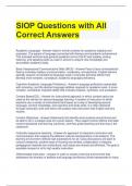SIOP Questions with All Correct Answers 