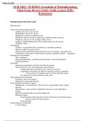 NUR 2063 / NUR2063: Essentials of Pathophysiology Final Exam Review Study Guide (Latest 2020)