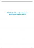 HESI RN Exit Exam Questions and Answers Graded A+ 100%