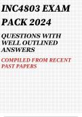 INC4803 EXAM PACK 2024