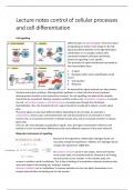 Lecture notes Control of Cellular Processes and Cell Differentiation, MOB30306