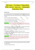 OB Exam 1 (Version 2) Questions With Correct Answers + Rationale | Guarantee Pass