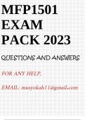 MFP1501 EXAM PACK 2023