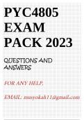 PYC4805 EXAM PACK 2023