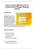How to Create a Blog for Free: A Comprehensive Blogger Blogspot Tutorial