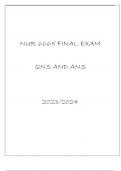 NUR 6665 FINAL EXAM QNS AND ANS 20232024