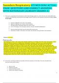 Saunders Respiratory ATI MED SURG ACTUAL EXAM  QUESTIONS AND CORRECT ANSWERS WITH RATIONALES |ALREADY GRADED A+ 