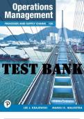 Operations Management Processes and Supply Chains, 13e Krajewski Test Bank