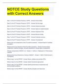 Bundle For NOTCE Exam Questions and Answers All Correct