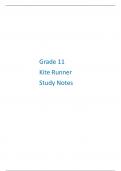 English - Kite Runner Study Notes