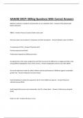 AAHAM CRCP-I Billing Questions With Correct Answers 