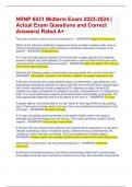 NRNP 6531 Midterm Exam 2023-2024 |  Actual Exam Questions and Correct  Answers| Rated A+