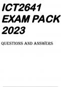 ICT2641 EXAM PACK 2023