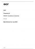 ocr AS Level Chemistry B (H033/01) MARK SCHEME June2023.