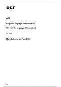 ocr AS Level English Language and Literature (H074/02) MARK SCHEME June2023