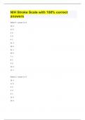 NIH Stroke Scale with 100% correct answers