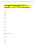 NIH Stroke Scale Group Patient 1-6 questions with 100% correct answers.