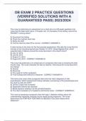 OB EXAM 2 PRACTICE QUESTIONS (VERRIFIED SOLUTIONS WITH A  GUARANTEED PASS) 2023/2024