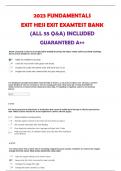 2023 FUNDAMENTALS EXIT HESI EXIT EXAMTEST BANK (ALL 55 Q&A) INCLUDED GUARANTEED A++