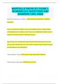 MARYVILLE PATHO 611 EXAM 1: WUNDERLICH QUESTIONS AND ANSWERS 100% PASS