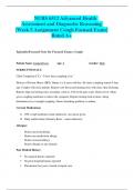 NURS 6512 Advanced Health  Assessment and Diagnostic Reasoning  |Week 5 Assignment Cough Focused Exam|  Rated A+