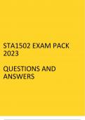 Statistical Inference I(STA1502 Exam pack 2024)