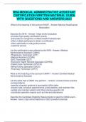 NHA MEDICAL ADMINISTRATIVE ASSISTANT CERTIFICATION WRITTEN MATERIAL GUIDE WITH ACTUAL EXAM UPDATE