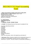 WGU  C213 Final Accounting Exam Questions With Complete Solutions