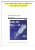 Microbiology with Diseases by Taxonomy, 6th Edition TEST BANK (Bauman)| Complete Chapter's 1 - 27 | 100 % Verified