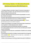 CITI Training Exam Questions And Answers Latest Graded A+ | CITI Training 134 Questions With Complete Solutions Latest Update 2023-2024 and CITI Training, Modules 1-24 (Biomedical Research) Questions and Answers 2023/2024 (GRADED)