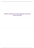 MPOETC Certification Test Exam Questions and Answers (Latest 2023-2024)