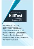 MICROSOFT DATA CERTIFICATION EXAM DP 100 QUESTIONS V12.02