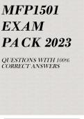 MFP1501 EXAM PACK 2023