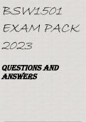 BSW1501 EXAM PACK 2023