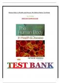 Test Bank For Human Body In Health and Diseases 7 Editin By Patton Thibodeau Latest Update With All Chapter Questions and Correct Answers 100% Complete Solution