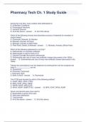 Pharmacy Tech Ch. 1 Study Guide Questions and Answers 100% correct