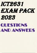 ICT2631 EXAM PACK 2023