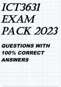 ICT3631 EXAM PACK 2023