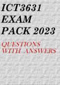 ICT3631 EXAM PACK 2023