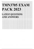 TMN3705 EXAM PACK 2023 LATEST QUESTIONS AND ANSWERS   lOMoARcPSD|8436517