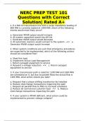NERC PREP TEST 101 Questions with Correct Solution| Rated A+