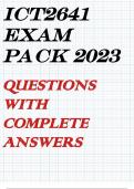 ICT2641 EXAM PACK 2023