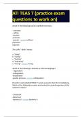 ATI TEAS 7 (practice exam questions to work on)