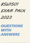 BSW1501 EXAM PACK 2023