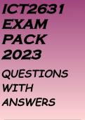 ICT2631 EXAM PACK 2023