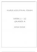 NURS 6501 FINAL EXAM WEEK 1 - 12 GRADED A 20232024.