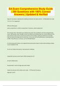 EA Exam Comprehensive Study Guide | 200 Questions with 100% Correct Answers | Updated & Verified | 88 Pages